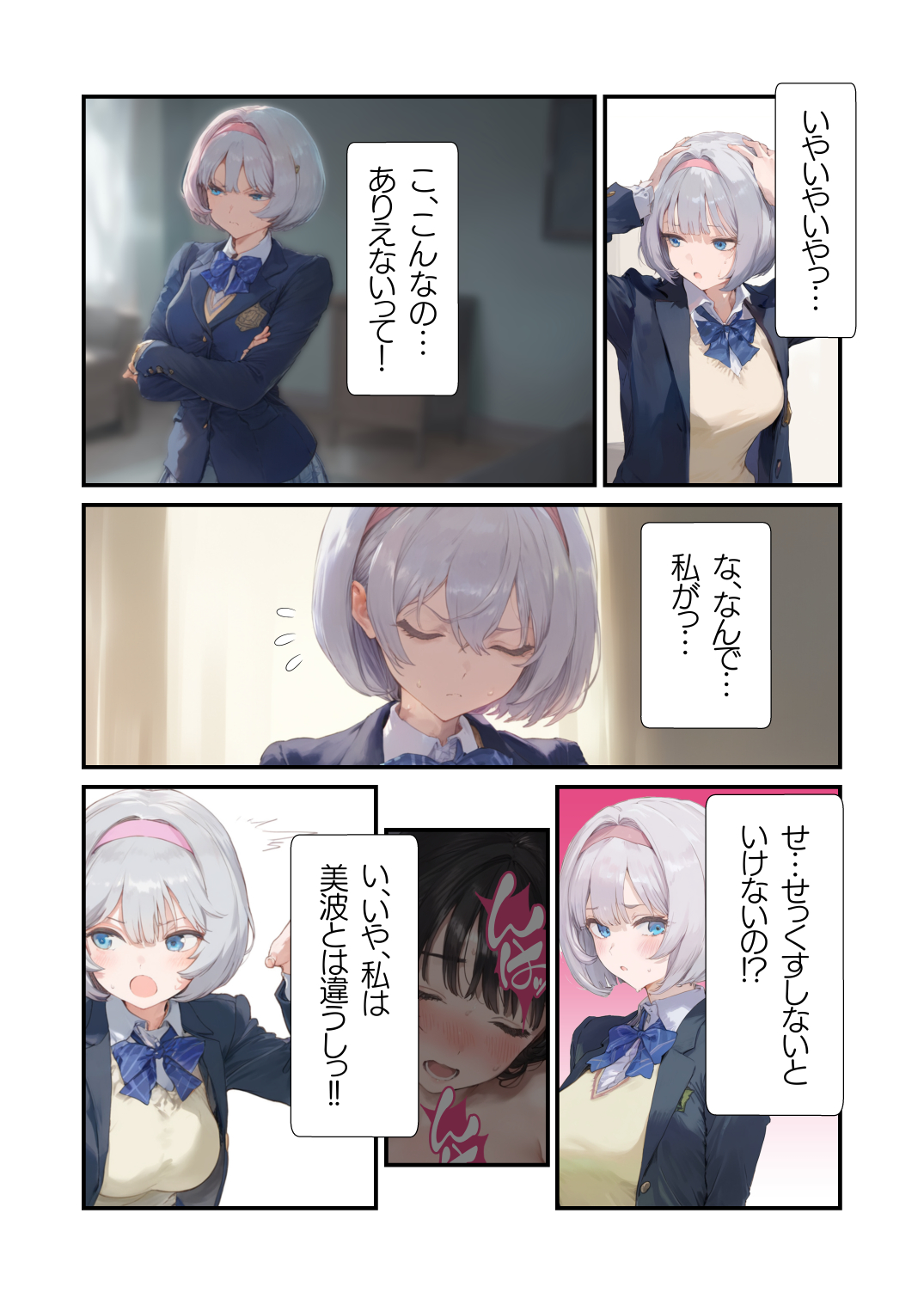 【エロ漫画】カメラの前で公開処女喪失！？エッチしないと出られない部屋に入ってしまった美少女の運命が…