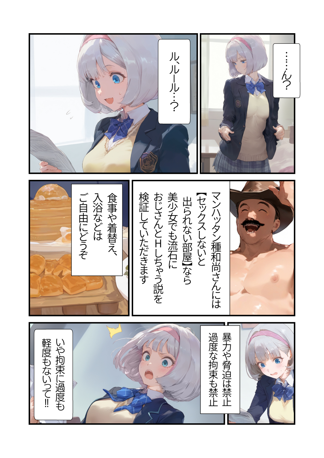 【エロ漫画】カメラの前で公開処女喪失！？エッチしないと出られない部屋に入ってしまった美少女の運命が…