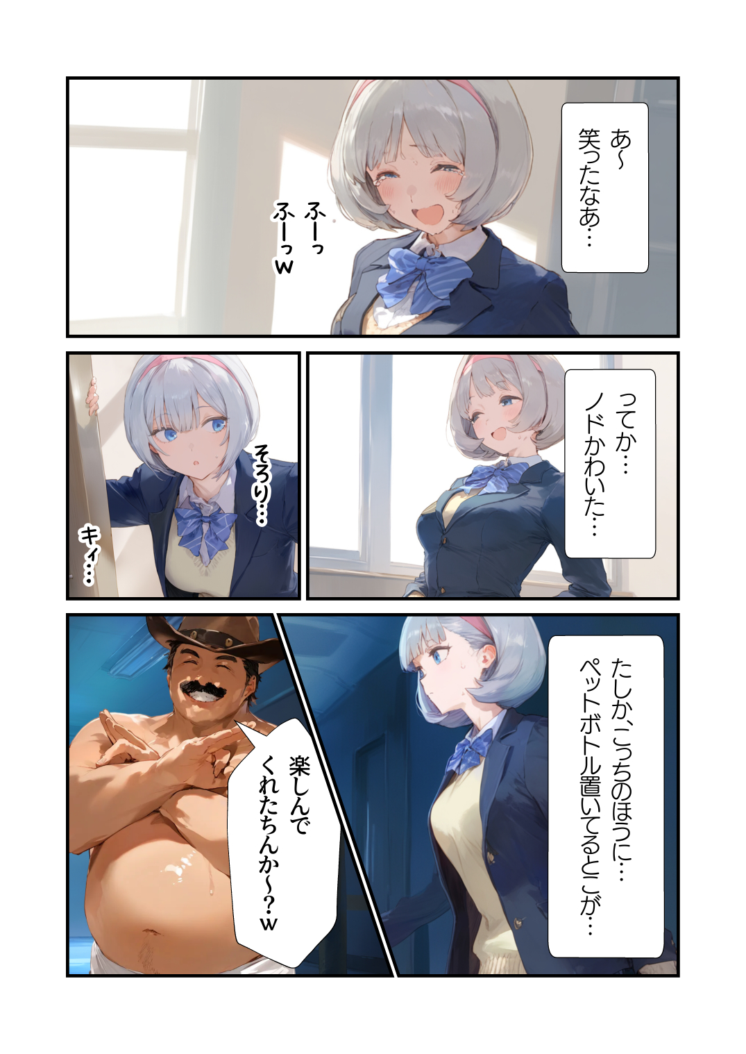 【エロ漫画】カメラの前で公開処女喪失！？エッチしないと出られない部屋に入ってしまった美少女の運命が…