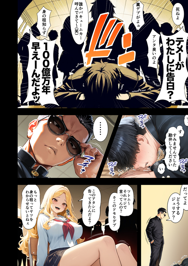 【エロマンガ】学生時代にイジめられてたヤンキー達を復讐セックスでわからせてやったwww