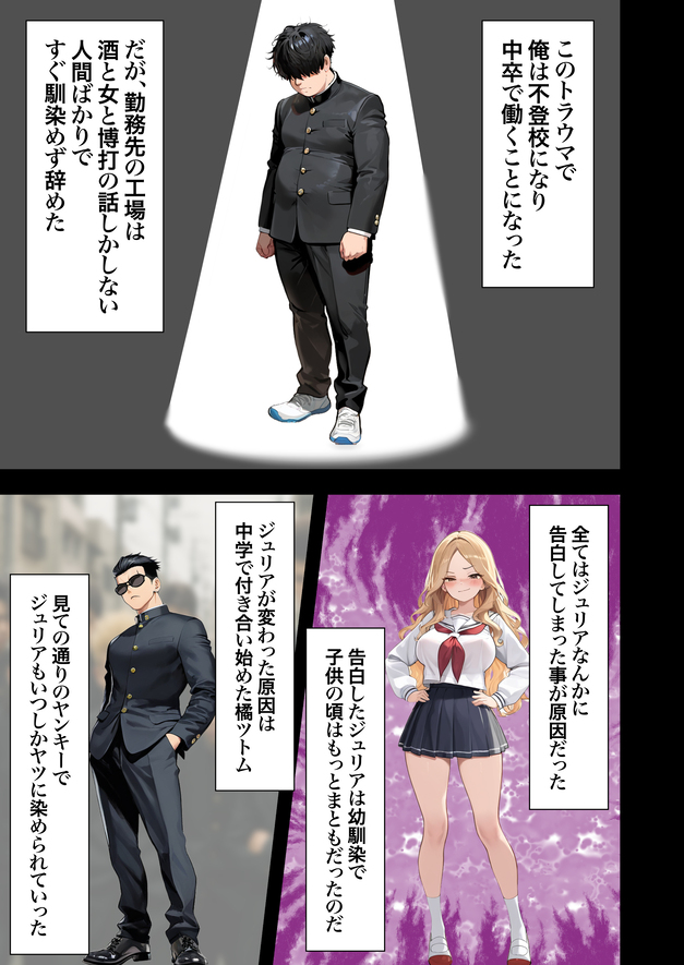 【エロマンガ】学生時代にイジめられてたヤンキー達を復讐セックスでわからせてやったwww