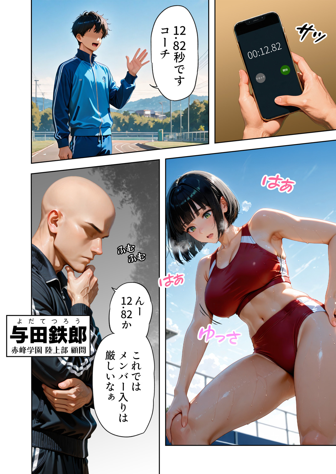 【エロマンガ】大きなおっぱいが原因で足が遅くなってしまった女の子に対する秘密の特訓がエロ過ぎるwww