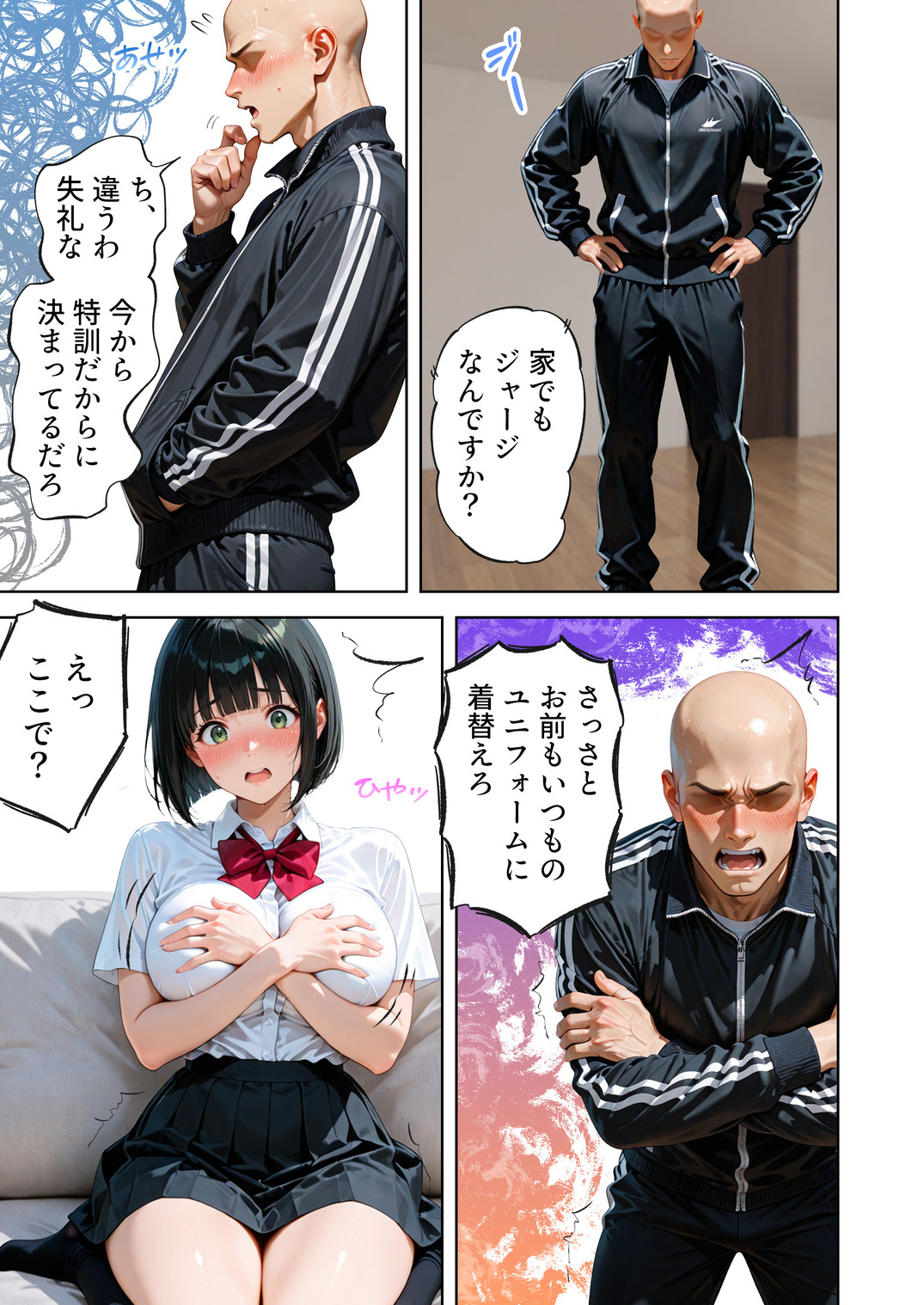 【エロマンガ】大きなおっぱいが原因で足が遅くなってしまった女の子に対する秘密の特訓がエロ過ぎるwww