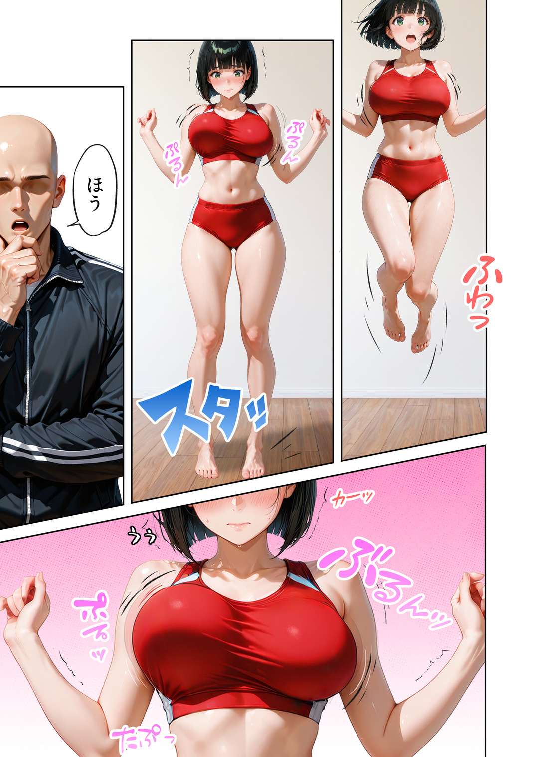【エロマンガ】大きなおっぱいが原因で足が遅くなってしまった女の子に対する秘密の特訓がエロ過ぎるwww