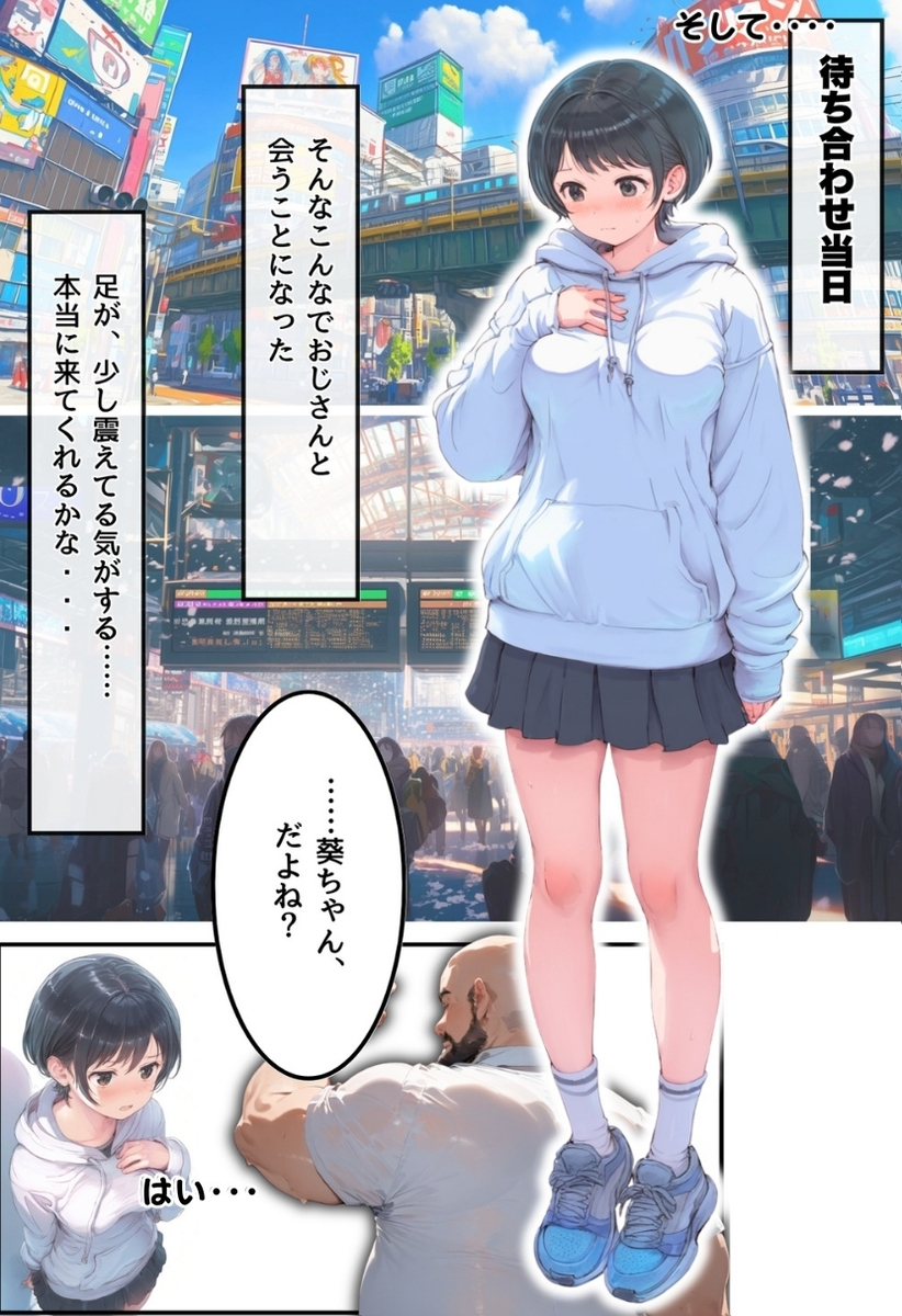 【エロマンガ】おじさんとの出会いを求めてマッチングアプリする女の子がそこで出会ったおじさんと初体験を…