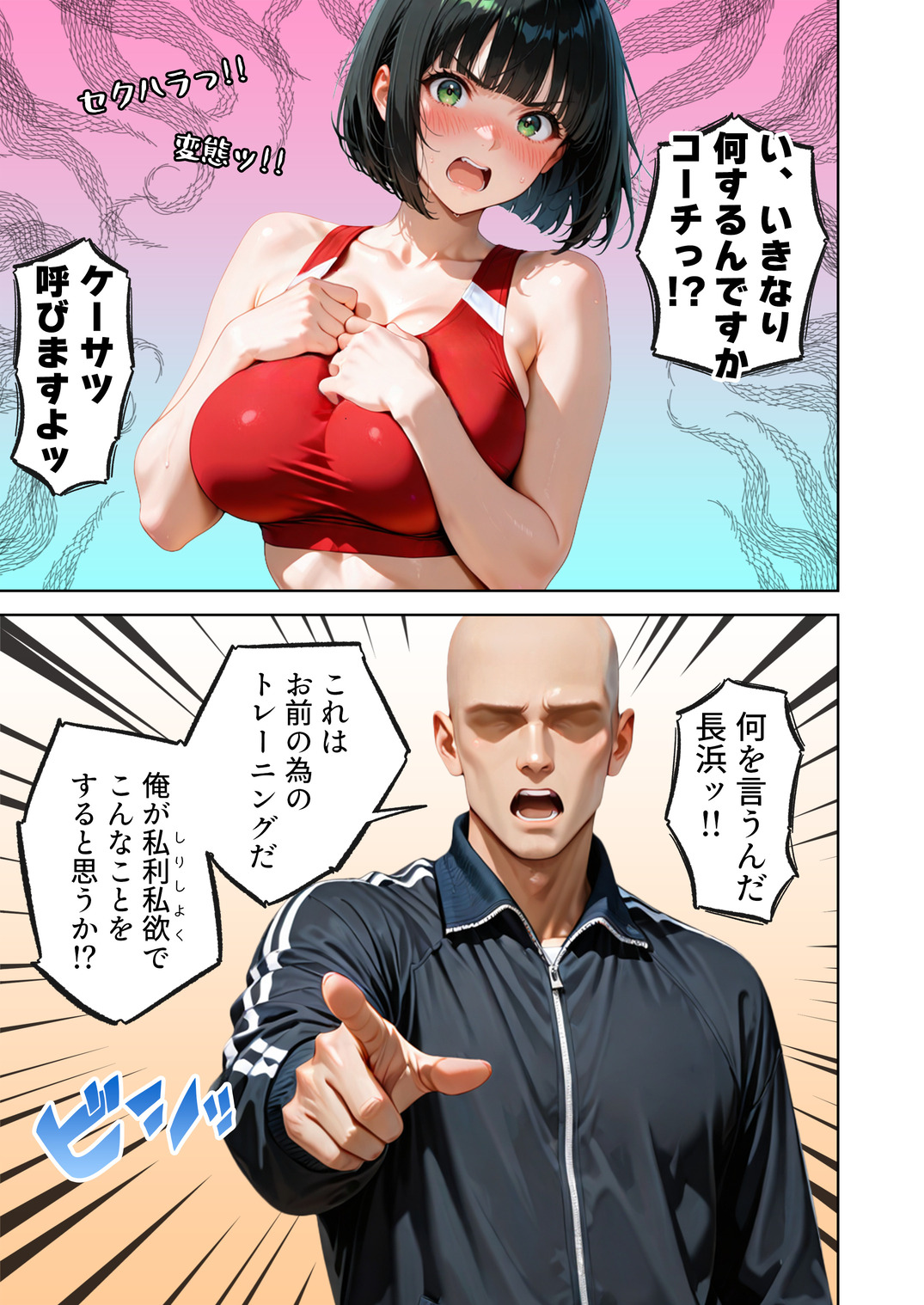 【エロマンガ】大きなおっぱいが原因で足が遅くなってしまった女の子に対する秘密の特訓がエロ過ぎるwww