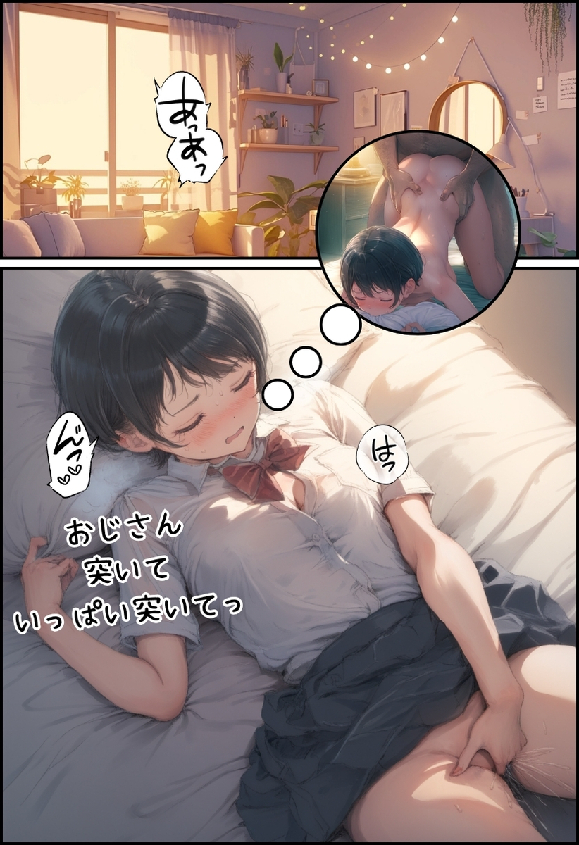 【エロマンガ】おじさんとの出会いを求めてマッチングアプリする女の子がそこで出会ったおじさんと初体験を…