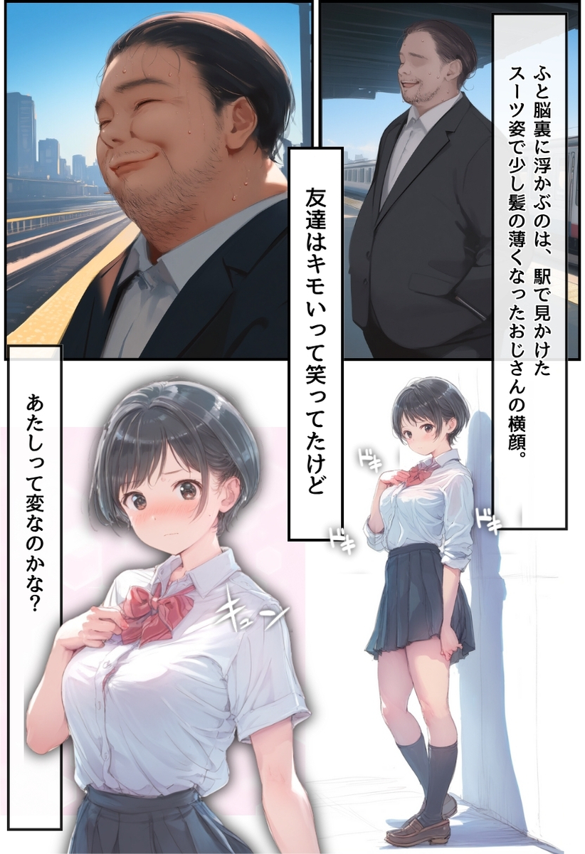 【エロマンガ】おじさんとの出会いを求めてマッチングアプリする女の子がそこで出会ったおじさんと初体験を…