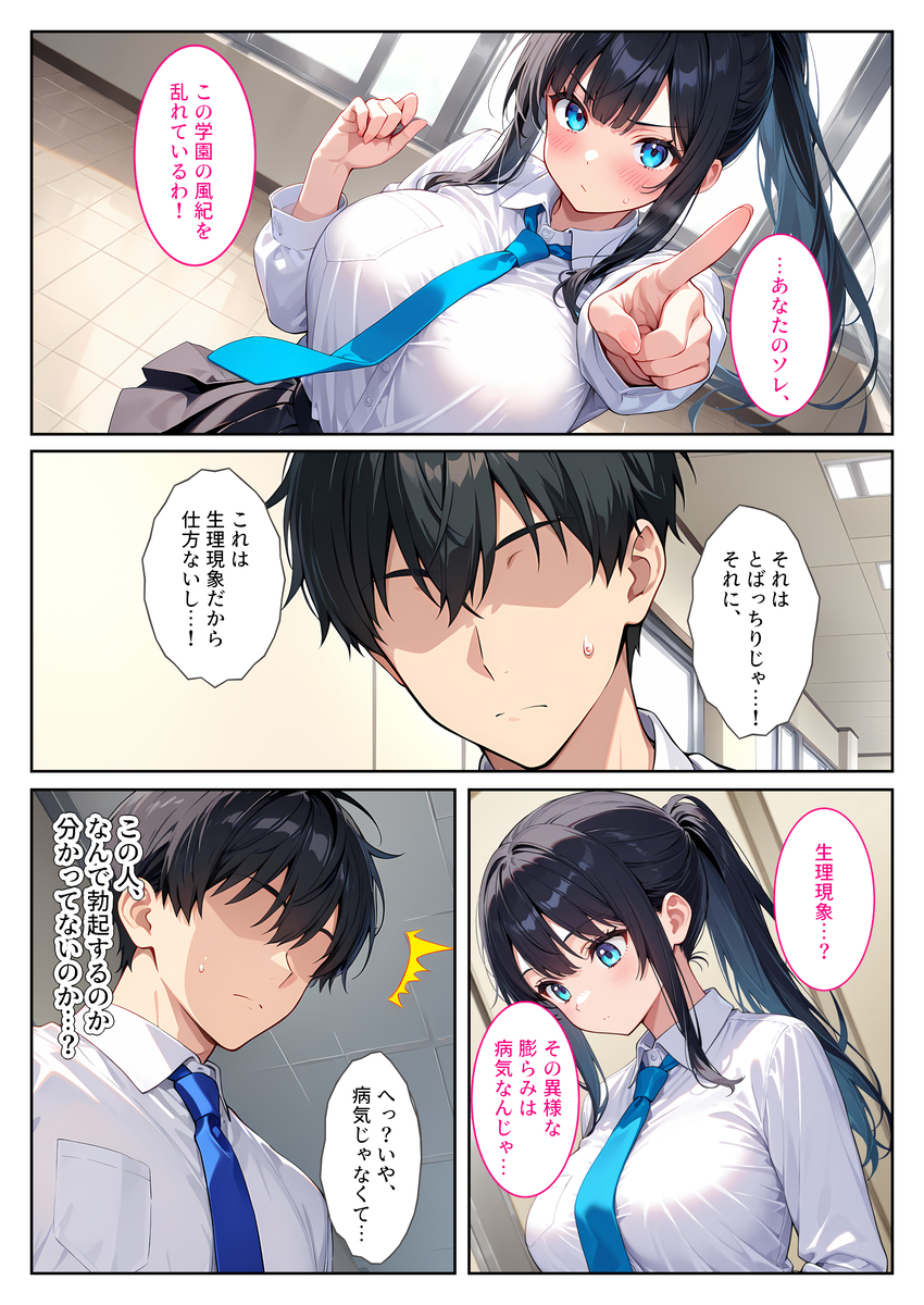 【えろまんが】爆乳の風紀委員長にギャル風の保健室の先生の指導で射精管理される毎日が最高すぎるwww