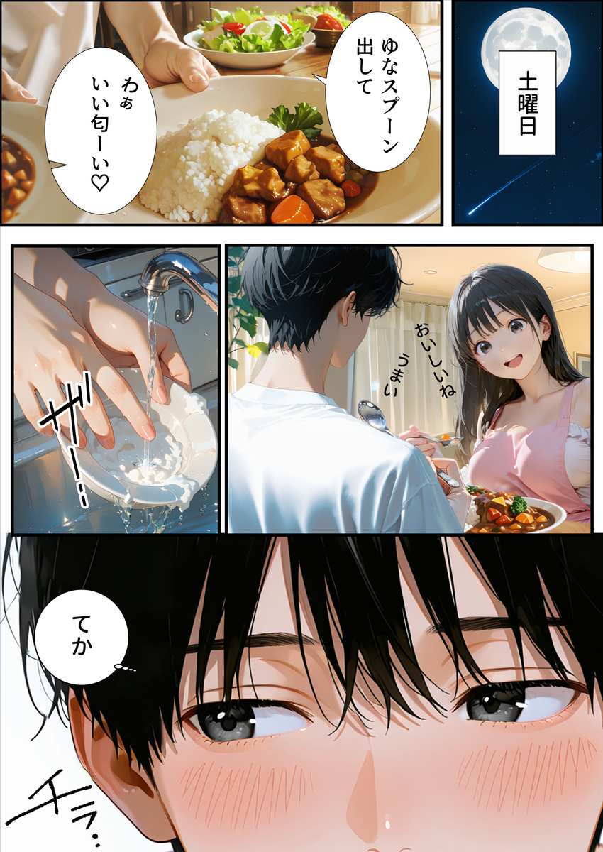 【エロ漫画】性欲つよつよ美少女と絶倫童貞のドキドキいちゃラブな2日間