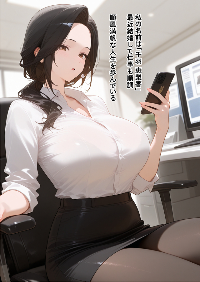 【エロマンガ】セックスレス気味な人妻OLが上司の貪欲なセックスに堕ちてしまい…