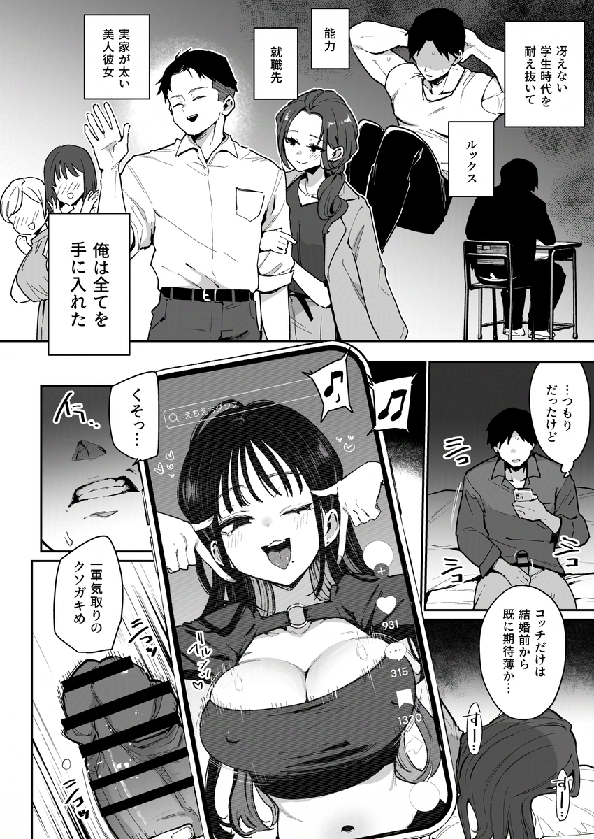 【エロマンガ】昨晩オカズにしていいたSNSのエロダンスの女が彼女の妹って…