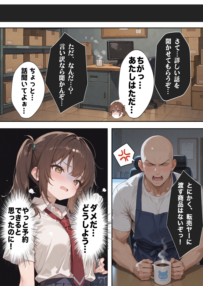 【エロ漫画】転売ヤーに間違えられた美少女隠れオタクの運命が…
