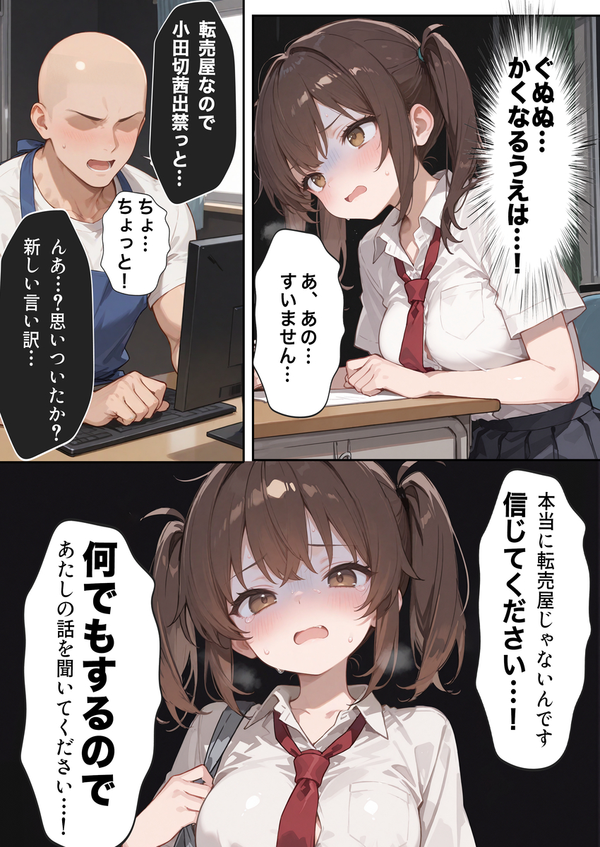 【エロ漫画】転売ヤーに間違えられた美少女隠れオタクの運命が…