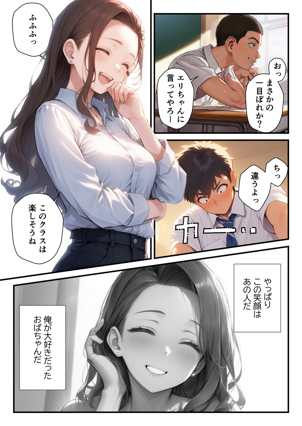 【えろまんが】幼少期のころ大好きだったお姉さんとこんなエッチな関係になれるなんて…