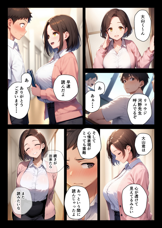 【えろまんが】大好きな熟女教師と体育教師がエッチしてる姿を見てしまい…