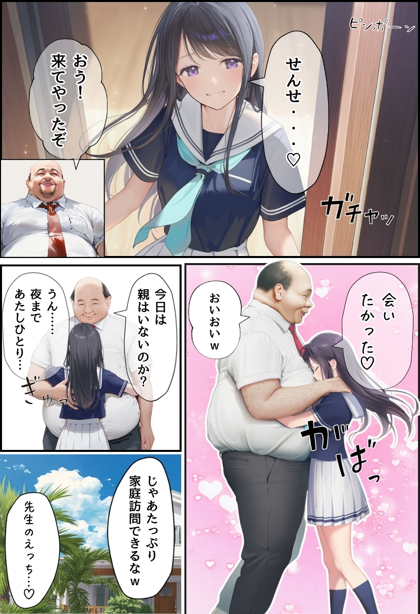 【エロ漫画】中年メタボ教師に寝取られる幼馴染み…悲しみと勃起が収まらない…