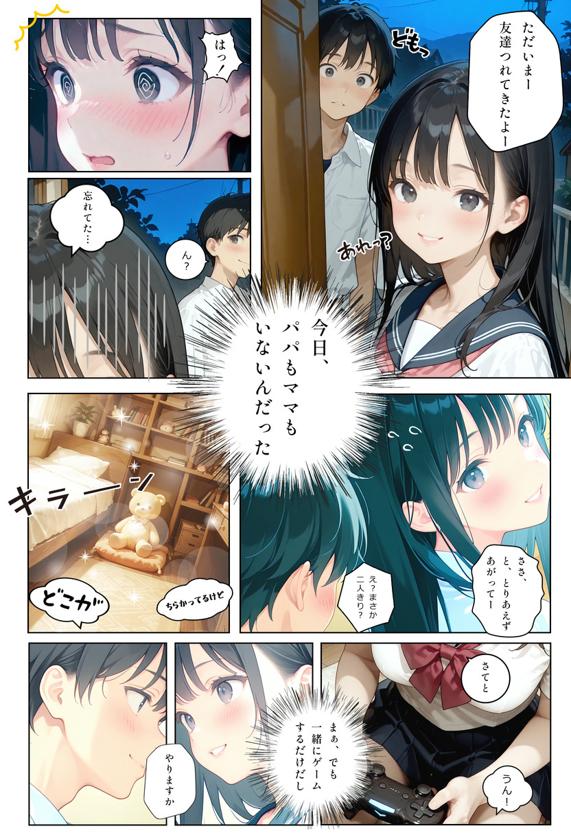 【えろまんが】清楚で可憐な制服美少女がエッチなことに目覚めて…