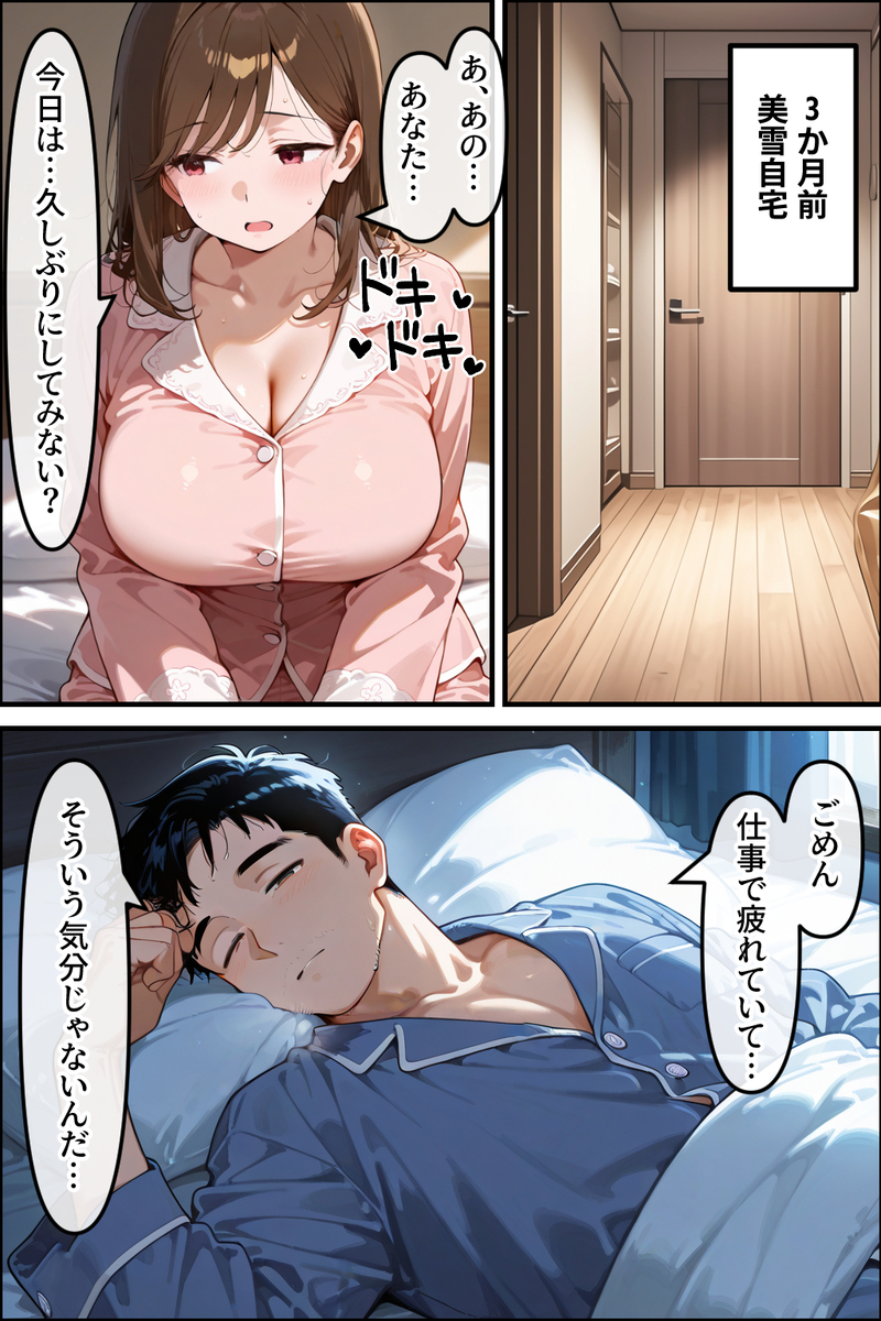 【えろまんが】セックスレス解消のためのトレーニングと称して性技術のトレーニングを受ける奥様…そのまま性技の虜となり…