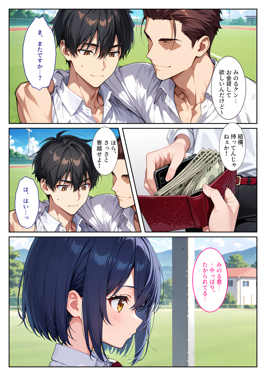 【えろまんが】正義感の強い爆乳彼女が彼氏のためにヤンキーに立ち向かいオモチャにされてしまう