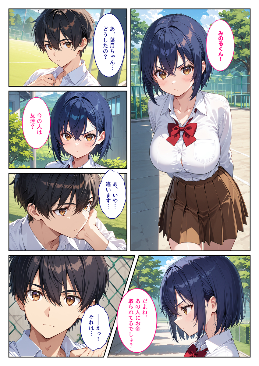 【えろまんが】正義感の強い爆乳彼女が彼氏のためにヤンキーに立ち向かいオモチャにされてしまう