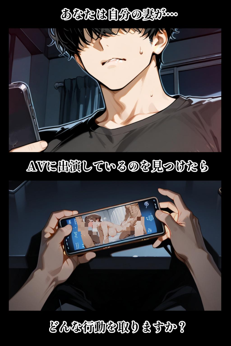 【エロマンガ】妻を同人AVに出演させたら…複数の男と嬉しそうにセックスを楽しんでいて…