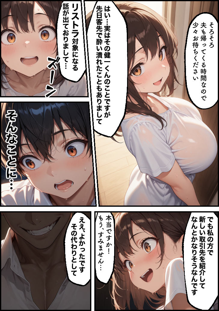 【エロマンガ】夫のために妻が上司の性欲処理を受け入れていく背徳的なエロ漫画に勃起不可避！