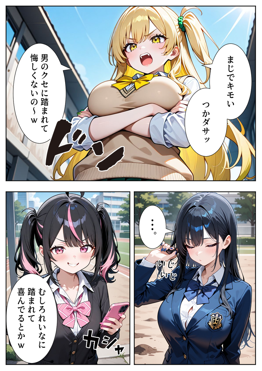 【えろまんが】俺を虐めてた生意気ギャルにひたすら生中出しの報復セックス！
