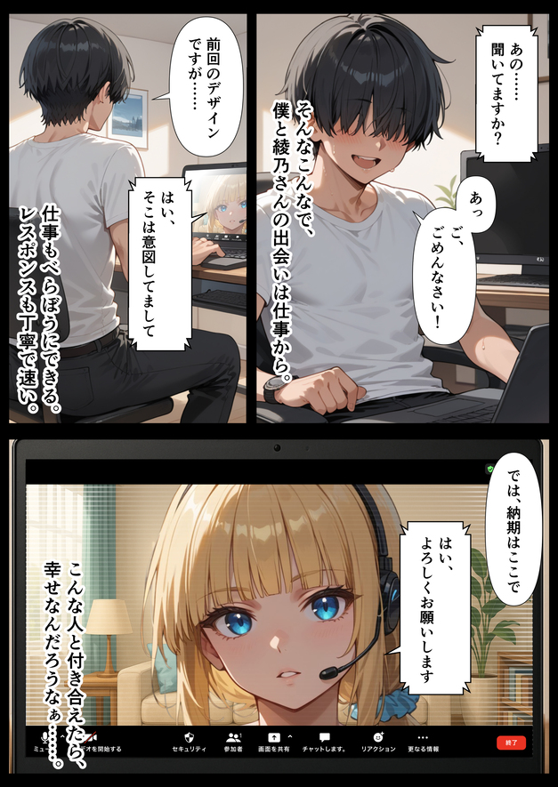 【エロマンガ】在宅勤務でも妻が全裸で可愛すぎるから常にエッチな新婚生活