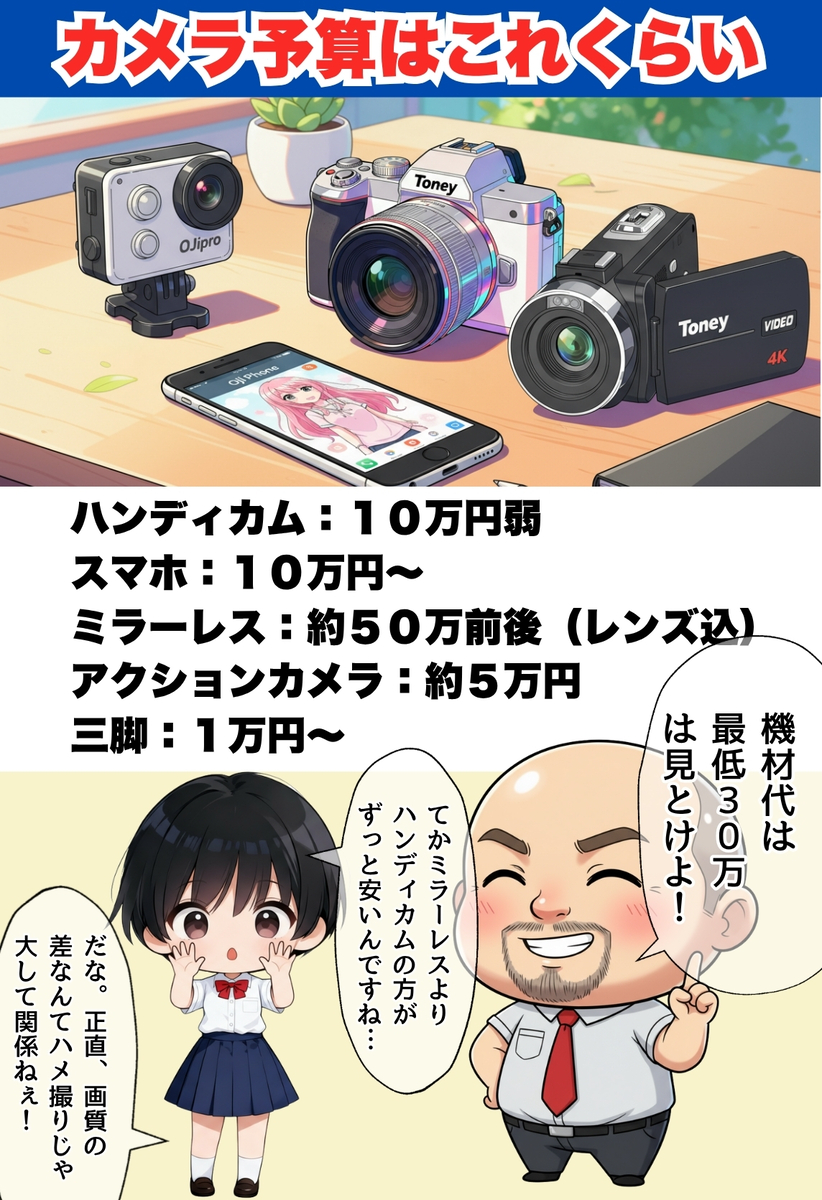 【エロ漫画】素人ハメ撮りAVってこうやって撮影してるらしいぞ！おまえらもやってみるしかないな！