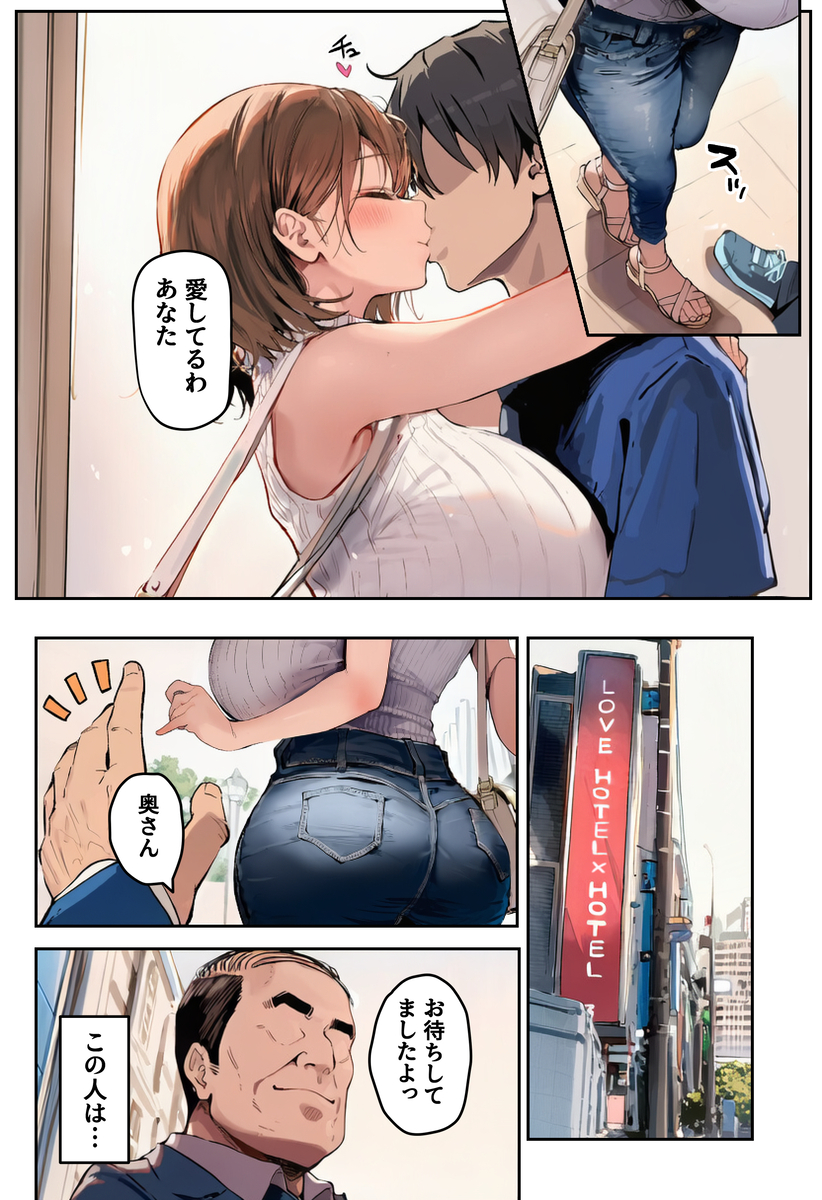 【えろまんが】旦那を助ける為に性欲絶倫なおっさんに抱かれる人妻