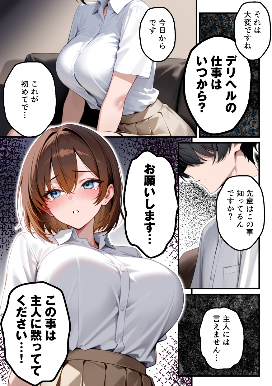 【えろまんが】ハイレバトレードで損失を出した奥様が主人に内緒でデリヘルで稼いで補填することに…