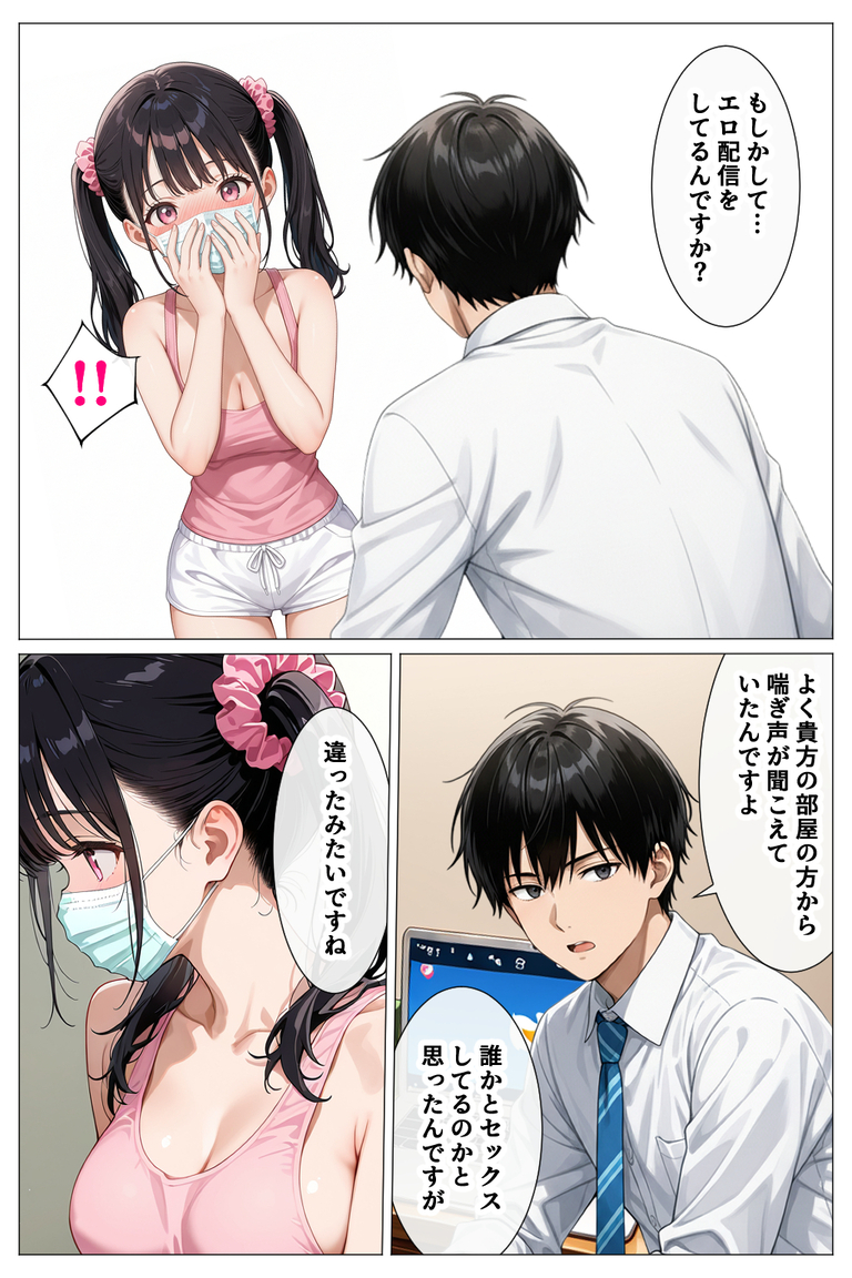 【えろまんが】隣に住んでる女の子がエチエチの配信者だったので…一緒に配信する流れにwww