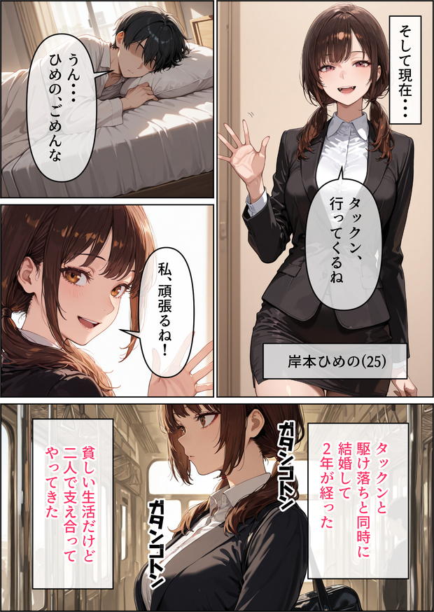 【えろまんが】働きに出た年上妻が自分の知らないところで無茶苦茶になっていく