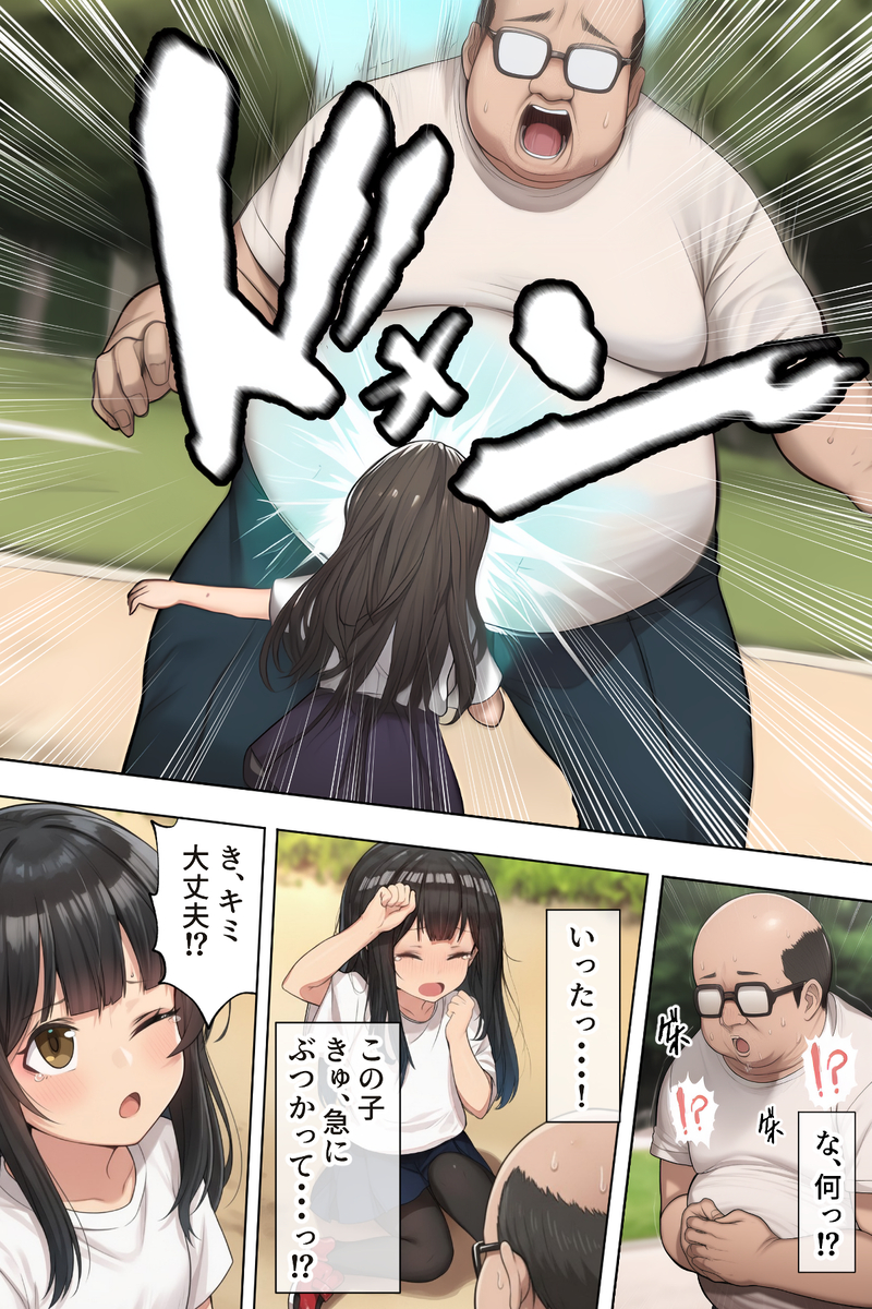 【えろまんが】社会の認知から外れた存在となった中年男に抱かれまくる女の子達の運命が…