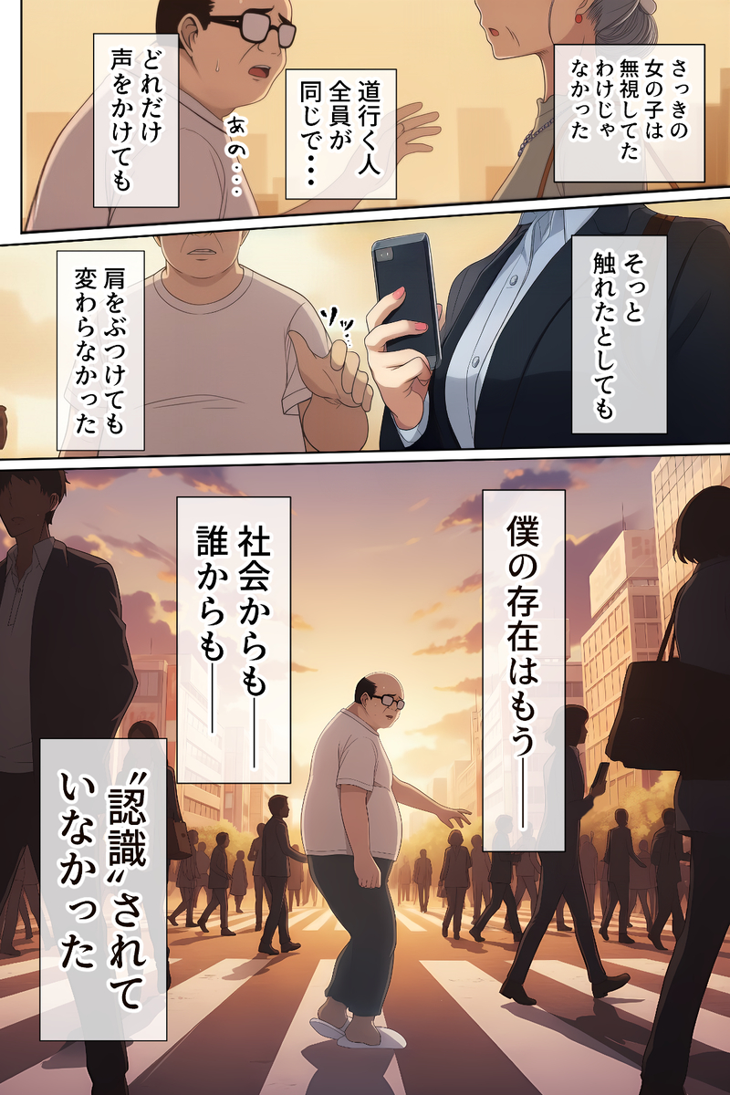 【えろまんが】社会の認知から外れた存在となった中年男に抱かれまくる女の子達の運命が…