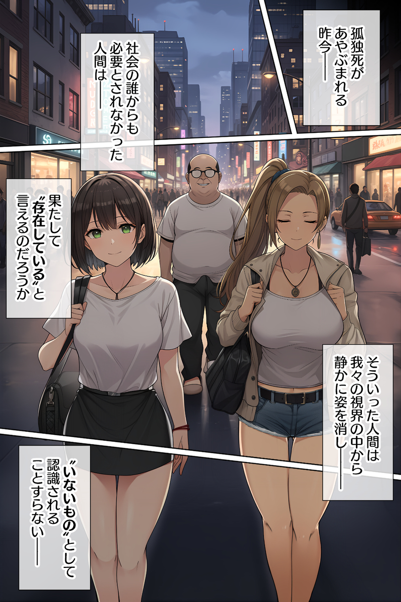 【えろまんが】社会の認知から外れた存在となった中年男に抱かれまくる女の子達の運命が…