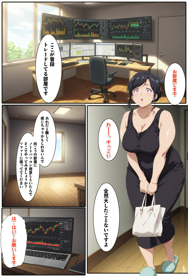 【エロマンガ】人妻が陥る、投資と快楽の二重の沼に勃起不可避！