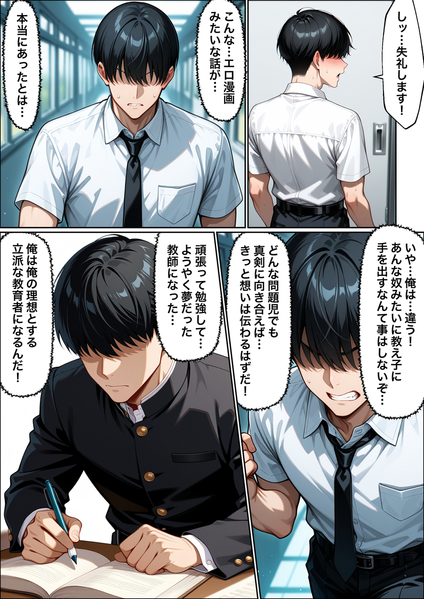 【エロマンガ】弱みを握られた女子高教師俺が生意気JK達のいいなりなって