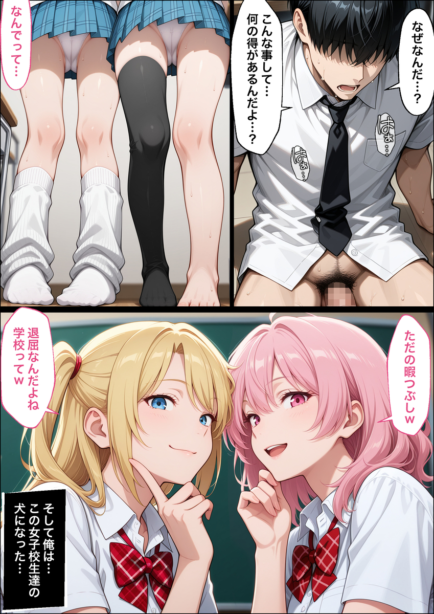 【エロマンガ】弱みを握られた女子高教師俺が生意気JK達のいいなりなって