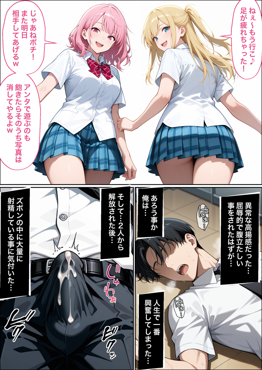 【エロマンガ】弱みを握られた女子高教師俺が生意気JK達のいいなりなって