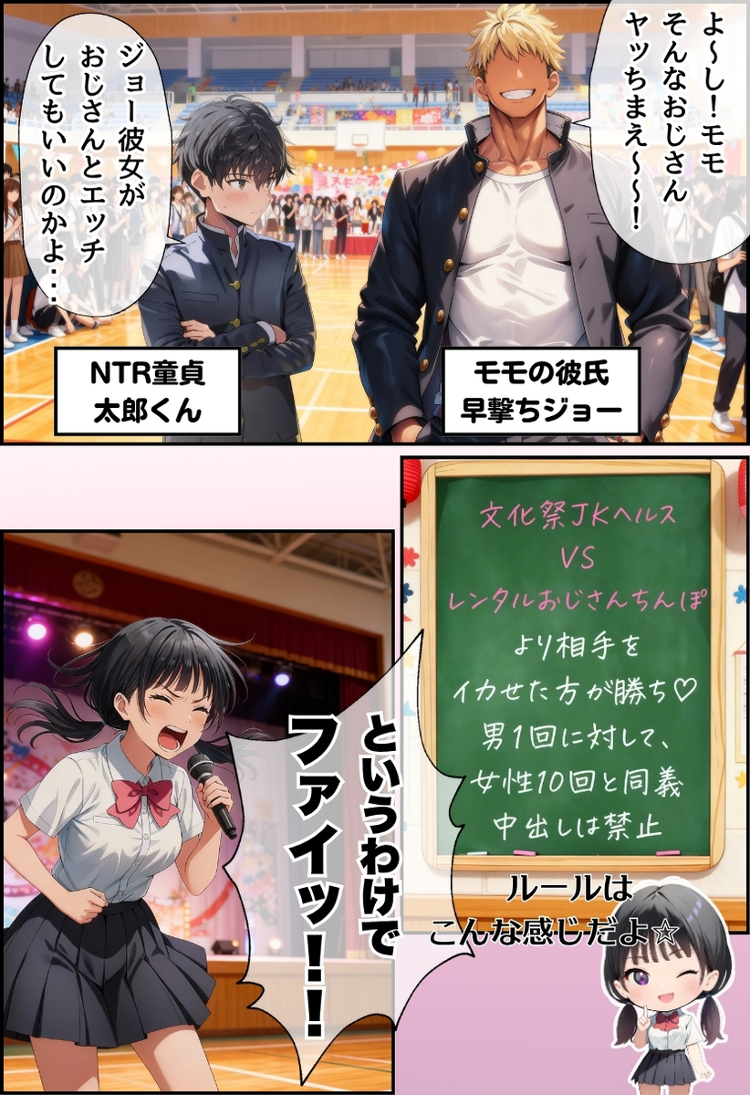 【えろまんが】ザーメンが枯渇しそうなエロ漫画発見！学園中で大乱交！究極の矛と盾が学園祭に大集結！