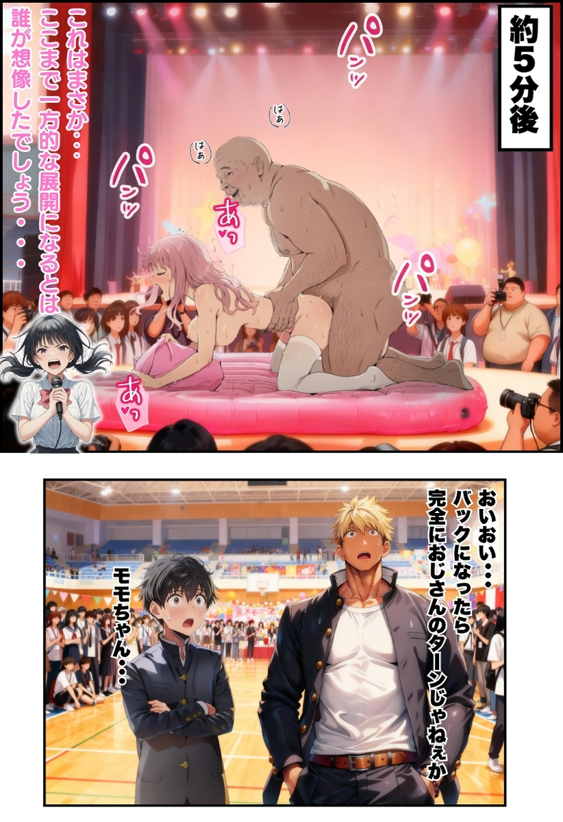 【えろまんが】ザーメンが枯渇しそうなエロ漫画発見！学園中で大乱交！究極の矛と盾が学園祭に大集結！