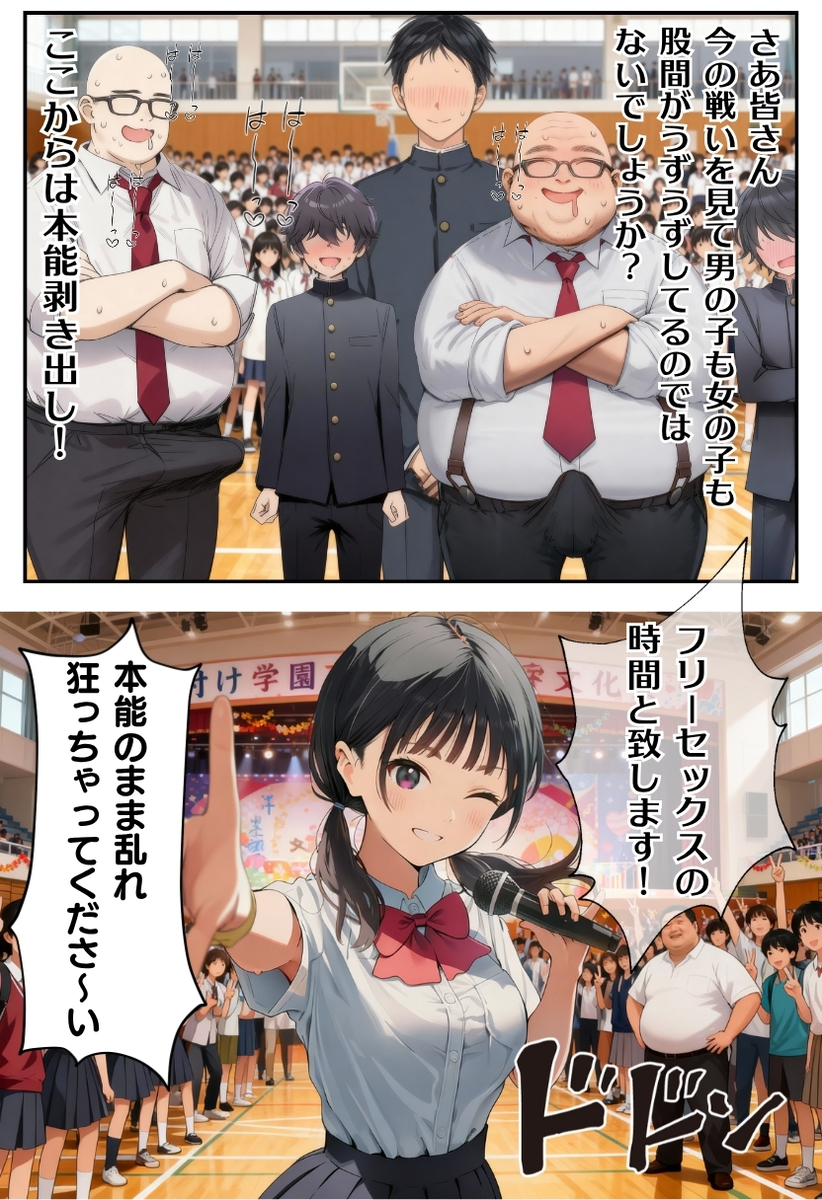 【えろまんが】ザーメンが枯渇しそうなエロ漫画発見！学園中で大乱交！究極の矛と盾が学園祭に大集結！