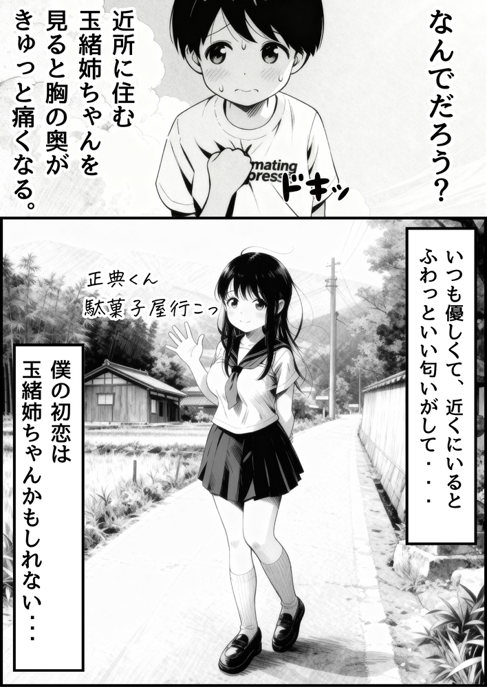 【エロ漫画】初恋のお姉ちゃんがおじさんと…幼いころにこんなエッチなことを見てしまうと…絶対トラウマになるよな…