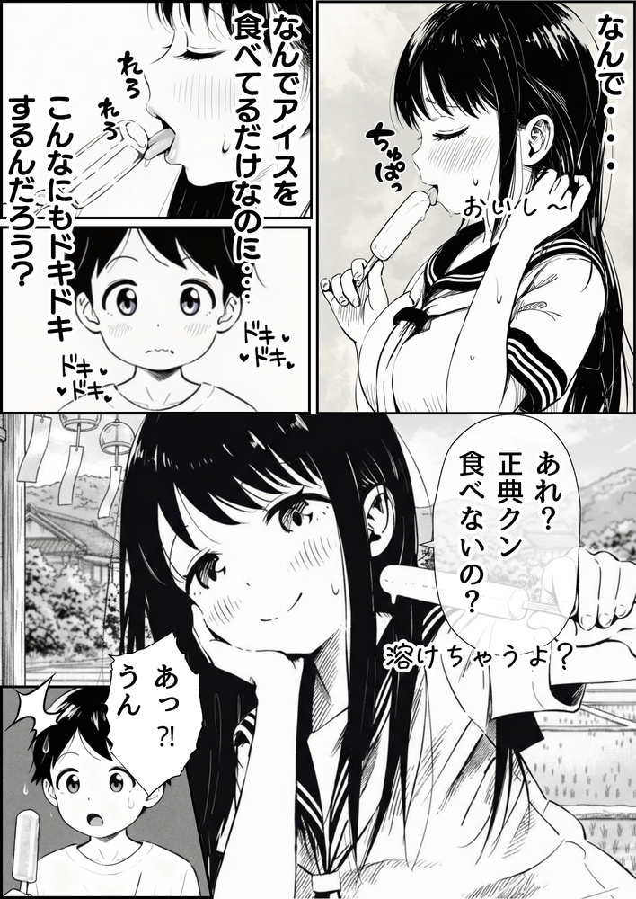 【エロ漫画】初恋のお姉ちゃんがおじさんと…幼いころにこんなエッチなことを見てしまうと…絶対トラウマになるよな…