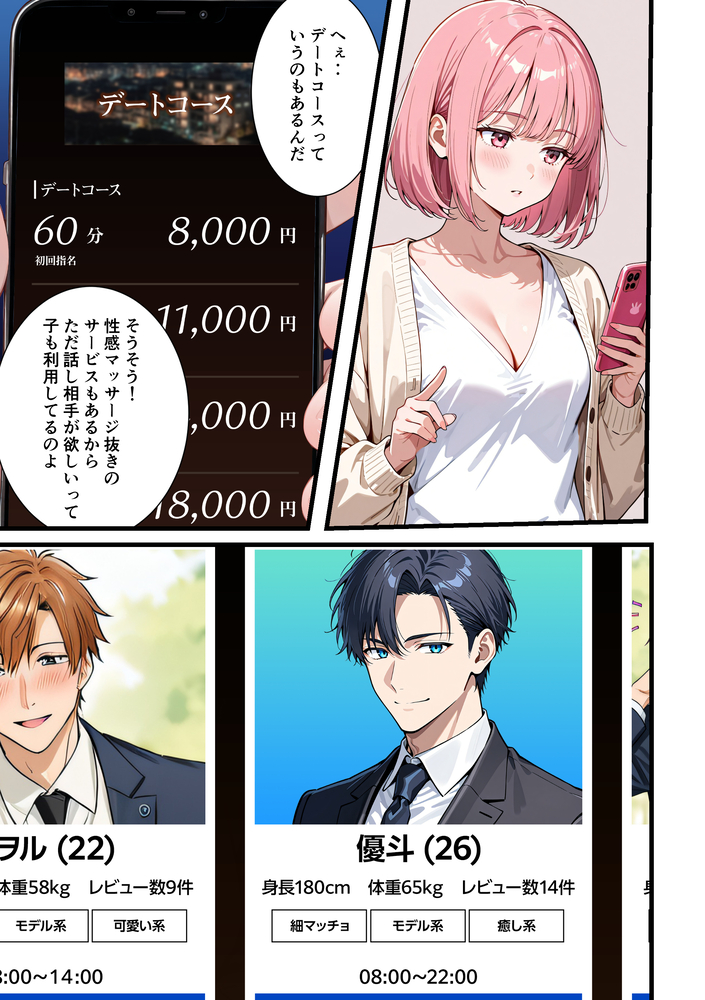 【エロ漫画】欲求不満なOLさんが初めての女風俗店で本番おねだりからのとろとろエッチ