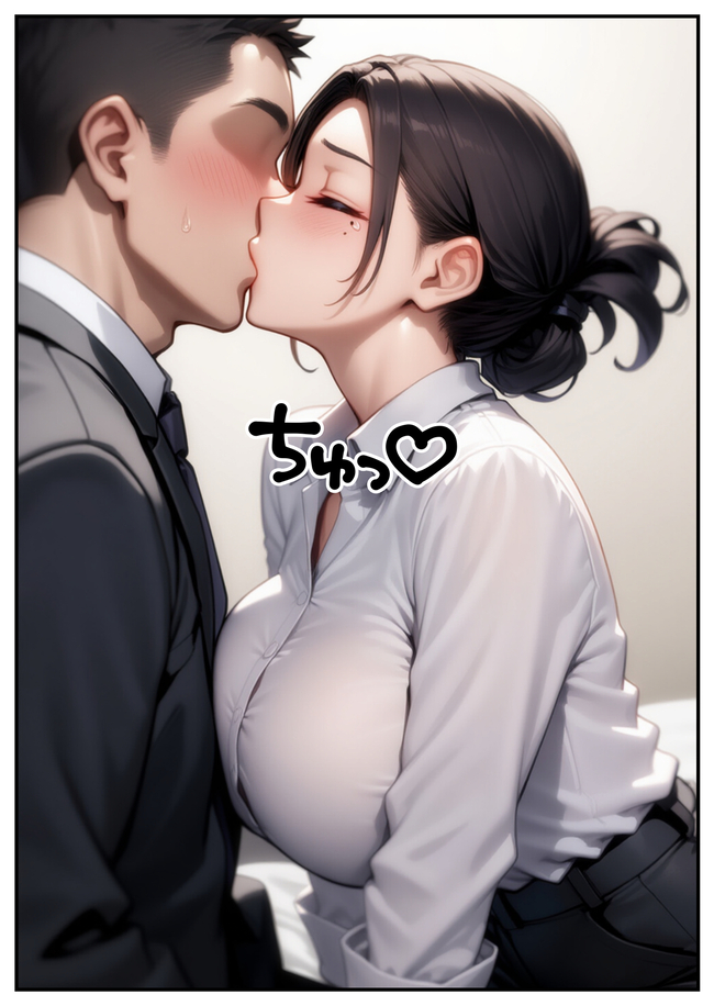 【エロ漫画】セクハラから守ってあげた憧れの爆乳女上司とあまあま孕ませエッチなエロ漫画