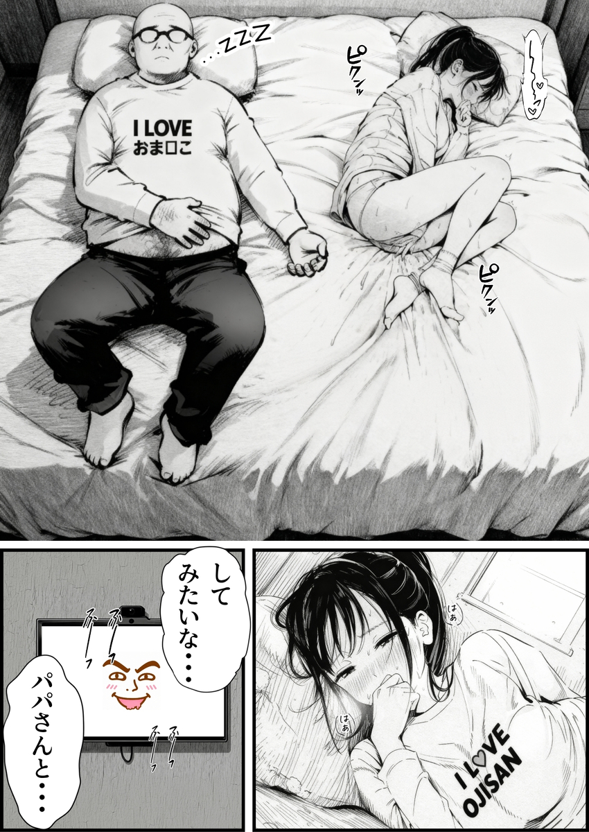 【エロ漫画】娘の親友ととんでもない部屋にとじこめられたおっさん…これはもうエッチするしかないよな…