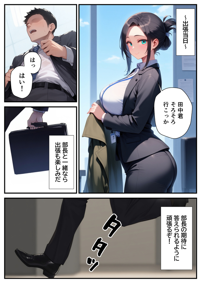 【エロ漫画】セクハラから守ってあげた憧れの爆乳女上司とあまあま孕ませエッチなエロ漫画